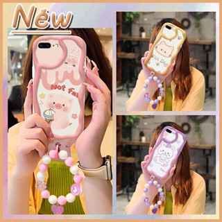 Heat dissipation For Girls Phone Case For iPhone7 Plus/8Plus Pendants Wave border originality luxurious romantic Soft