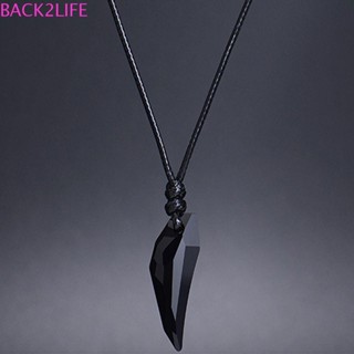 Back2life สร้อยคอ จี้คริสตัลไพลิน ออสเตรีย ชุบ 18K สีดํา เครื่องประดับแฟชั่น คุณภาพสูง 1 ชิ้น