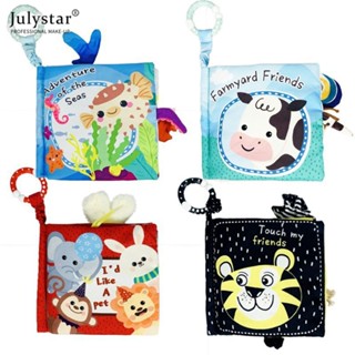 JULYSTAR หนังสือผ้าการ์ตูนเด็ก Baby Early Education ของเล่นเพื่อการศึกษา Baby Early Education