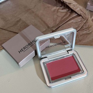 Hot Sale# HERORANGE ~ four-color blush swollen cheeks purple cheeks blue matte natural nude makeup warm color Peach apricot Rouge 8jj