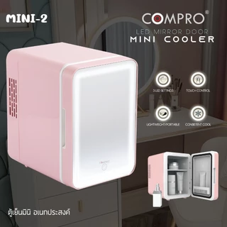 ตู้เย็นมินิ 4L ตู้เย็นมินิ ตู้เย็นแช่เครื่องสำอางค์ กระจกแต่งหน้าไฟ LED ตู้เย็นเล็ก