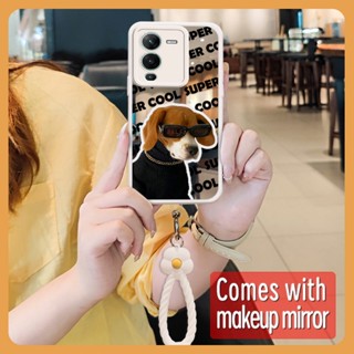 Mirror surface Raised lens Phone Case For VIVO S15 Pro 5G/V25 Pro 5G Full edging Liquid silicone texture trend