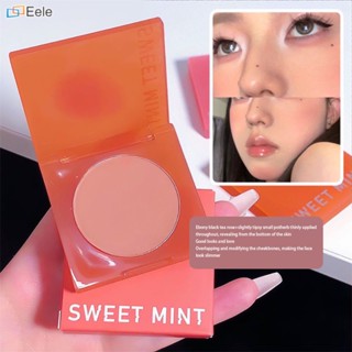 SWEETMINT Monochrome Blush Matte Waterproof Sweat Bright Nude Eye Shadow 2 In1 Multifunctional Cosmetics ↑Eele