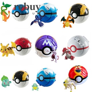 ของเล่นฟิกเกอร์ Pokemon Elf Ball Vulpix Squirtle Variant Pikachu Elf Ball สําหรับเด็ก