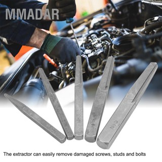 MMADAR 5pcs Screw Extractor Broken Bolt เสียหาย Easy Out เครื่องมือกำจัด Square Type