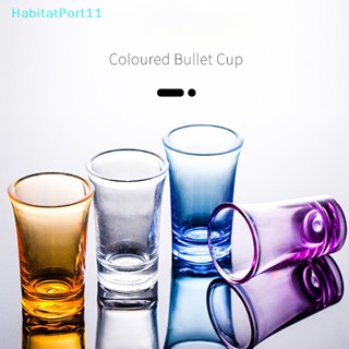 Habitatport กระสุนแก้วอะคริลิค พลาสติก สร้างสรรค์ สําหรับใส่เครื่องดื่ม เหล้า