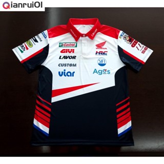 (Qianrui01) เสื้อโปโล Moto GP ทีม LCR CASTROL HONDA ทีม แอลซีอาร์ คาสตรอล ฮอนด้า #MG0117 ไซส์ XS-3XL