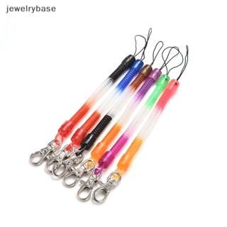 [jewelrybase] พวงกุญแจสปริงพลาสติก แบบคอยล์ ยืดหดได้ 1 ชิ้น 1 ชิ้น