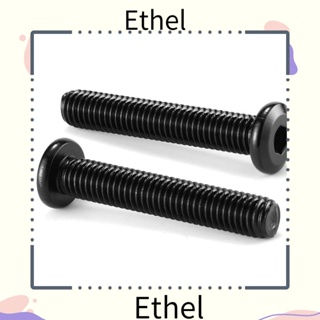 Ethel1 สกรูซ็อกเก็ตหกเหลี่ยม สเตนเลส 304 หัวแบน หกเหลี่ยม M6*45 มม. สีดํา สําหรับบ้าน และสํานักงาน 20 ชิ้น