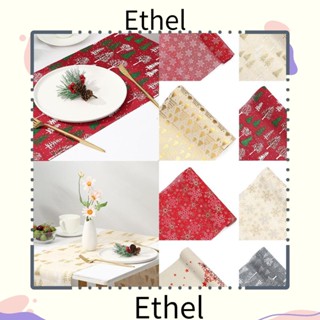 Ethel1 ผ้าปูโต๊ะ พิมพ์ลาย สีบรอนซ์ สําหรับตกแต่งโต๊ะ