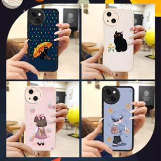 Phone lens protection creative Phone Case For iphone13 heat dissipation Cartoon protective leather texture simple personality