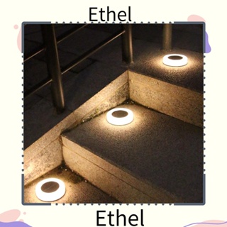 Ethel1 โคมไฟ LED พลังงานแสงอาทิตย์ ทรงกลม สําหรับติดบันได ทางเดิน สวน สนามหญ้า กลางแจ้ง