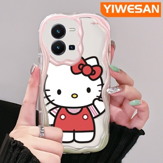 เคสโทรศัพท์มือถือแบบนิ่ม ใส กันกระแทก ลายการ์ตูนเฮลโลคิตตีน่ารัก สีสันสดใส สําหรับ vivo Y35 5G Y36 5G Y35