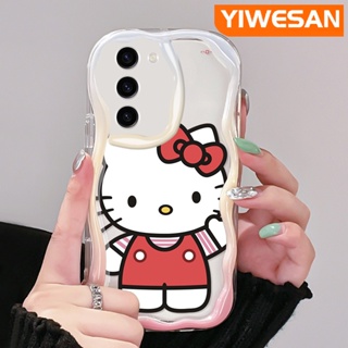 เคสโทรศัพท์มือถือแบบนิ่ม ใส กันกระแทก ลายการ์ตูนเฮลโลคิตตีน่ารัก สีสันสดใส สําหรับ Samsung S23 Plus S23 Ultra