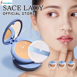 Sace Lady Powder Oil Control Powder Waterproof Matte Powder Natural Long Lasting Face Makeup ICECUBES