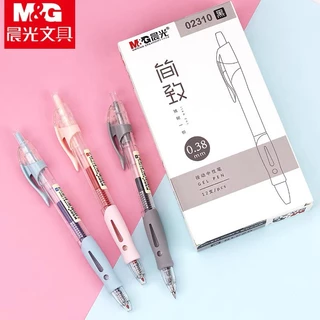ปากกาเจล M&G แบบกด รุ่น AGP02310 ขนาดเส้น 0.38 mm และไส้ปากกา Refill สีใหม่โทน Retro และหมึกลูกลื่นกลิ่นผลไม้