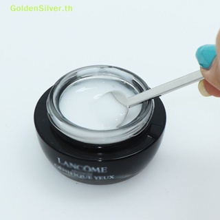 Goldensilver ช้อนไม้พาย โลหะ ทรงกลม สีเงิน สําหรับตักครีม เครื่องสําอาง บนใบหน้า TH