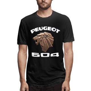 เสื้อยืด พิมพ์ลายโลโก้ Peugeot Car Peugeot 504 ขนาดใหญ่ เหมาะกับของขวัญวันเกิด สไตล์เรโทร แฟชั่นฤดูร้อน สําหรับผู้ชาย