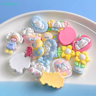 SANRIO &lt;Yiwuyuan&gt; เครื่องประดับเรซิ่น ลายการ์ตูนซานริโอ้น่ารัก DIY สําหรับตกแต่งโทรศัพท์มือถือ 5 ชิ้น