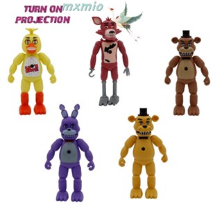 Mxmio โมเดลฟิกเกอร์ อนิเมะ Bonnie Breach Series Captain Freddy Bear FNAF Nightmare ขยับข้อต่อได้ สําหรับตกแต่งรถยนต์ 5 ชิ้น ต่อชุด