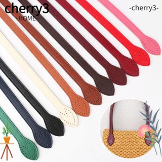 Cherry3 สายกระเป๋าถือ สะพายไหล่ หนัง PU ขนาด 60 ซม. ถอดออกได้ สีพื้น แฟชั่นสําหรับผู้หญิง