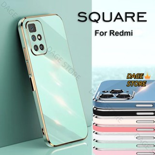 เคสซิลิโคนนิ่ม ขอบตรง 6D กันกระแทก สําหรับ Xiaomi Redmi 7 8 8A 9 9A 9C 10A 10 2022 10C 12C 11A 12