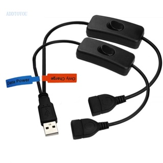 【3C】สายเคเบิลแยก Usb 1 In 2 Out USB 2 0 Male to 2 Female Y สําหรับคอมพิวเตอร์