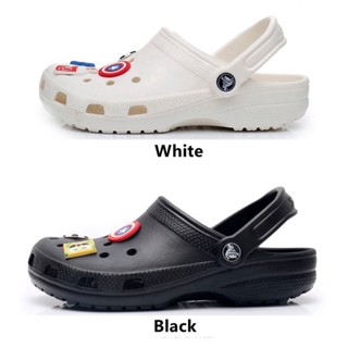 Get 4 Jibbitzs free [พร้อมส่ง] Crocs Classic White Clog รองเท้าลำลองผู้ใหญ่ รุ่น Classic สีขาว