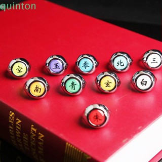 Quinton แหวนแฟชั่น ลายการ์ตูนอนิเมะญี่ปุ่น Akatsuki Zhu-Rings เครื่องประดับ DIY