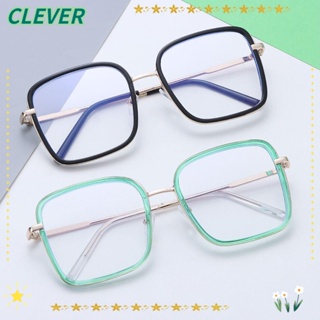 Clever แว่นตา กรอบทรงกลม ป้องกันรังสียูวี กันแสงสีฟ้า สไตล์วินเทจ