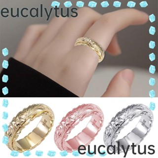 Eucalytus1 ชุดแหวนหมั้น สเตนเลส 925 ลายดอกไม้ ไซซ์ 9-11 ของขวัญวันครบรอบ 3 ชิ้น