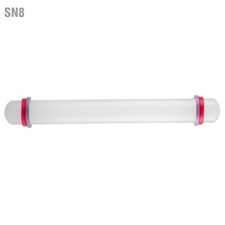 SN8 9in Non Stick พลาสติก Rolling Pin พร้อมแหวน Fondant Cake Cookie Dough Roller Baking Tool