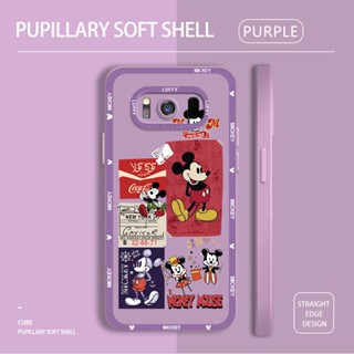 สําหรับ Samsung Galaxy S8 S9 S10 Plus S10E S22 Ultra 5G เคสโทรศัพท์ซิลิโคน TPU แบบนิ่ม ลายการ์ตูนมิกกี้ เมาส์ กันกระแทก ป้องกันเลนส์