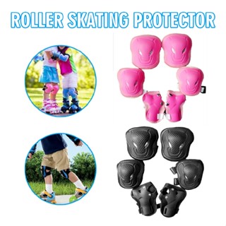 6Pcs/Set Kids Elbow Wrist Knee Pads Protective Gear Roller Skate Bike Cycling