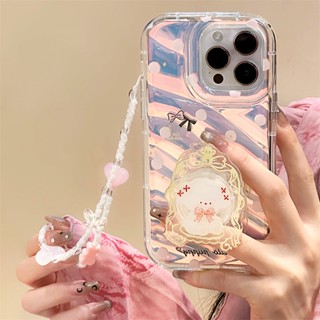 [พร้อมส่ง] เคสป้องกันโทรศัพท์มือถือ พร้อมสายคล้องมือ สําหรับ Apple iPhone 15 14 13 12 11 PROMAX XS XR XSMAX SE2020 6 7 8PLUS MINI