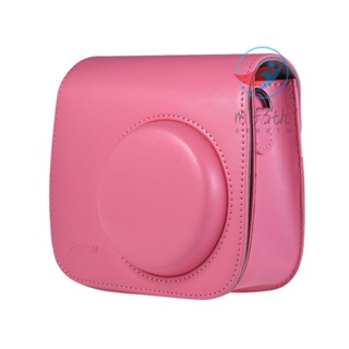 Andoer เคสกระเป๋าใส่กล้อง หนัง PU พร้อมสายคล้อง สีชมพู สําหรับ Fujifilm Instax Mini 9 8 8+ 8s