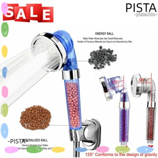 Pista หัวฝักบัวอาบน้ํา 3 ฟิลเตอร์ หัวฉีดสปา เลเซอร์ไอออนิก แรงดันสูง เทอร์โบ