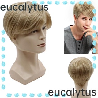 Eucalytus1 วิกผมสั้น สีธรรมชาติ สําหรับผู้ชาย