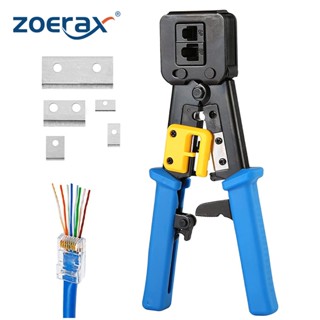 Zoerax RJ45 คีมย้ําหางปลา Cat5 Cat5e Cat6 สําหรับหางปลา RJ45 RJ12