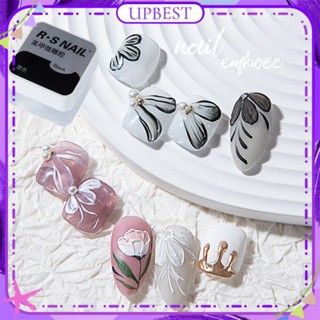 ♕ Rsnail Micro-carving Nail Polish Gel With Brush Wash-free 3D Painting Flower Canned Phototherapy Glue Nail Art For Nail Shop 5g 2 Colors UPBEST