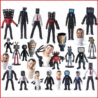 Yelan ฟิกเกอร์ Skibidi Toilet Action Figure ของเล่นสําหรับเด็ก ตกแต่งบ้าน 27 ชิ้น 0