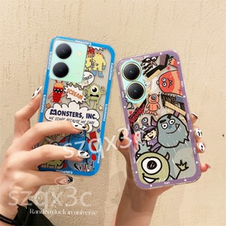 เคสโทรศัพท์มือถือ ซิลิโคนนุ่ม ใส กันกระแทก ลายการ์ตูน สําหรับ VIVO Y78 Y36 Y27 V27 V27e V25 Pro V25e Y02 T Y22 Y22S Y35 Y16 Y02A Y77 5G 4G