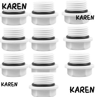 Karen ปลั๊กตัวผู้ PVC สีขาว 20 มม. สําหรับท่อหนัง 10 ชิ้น