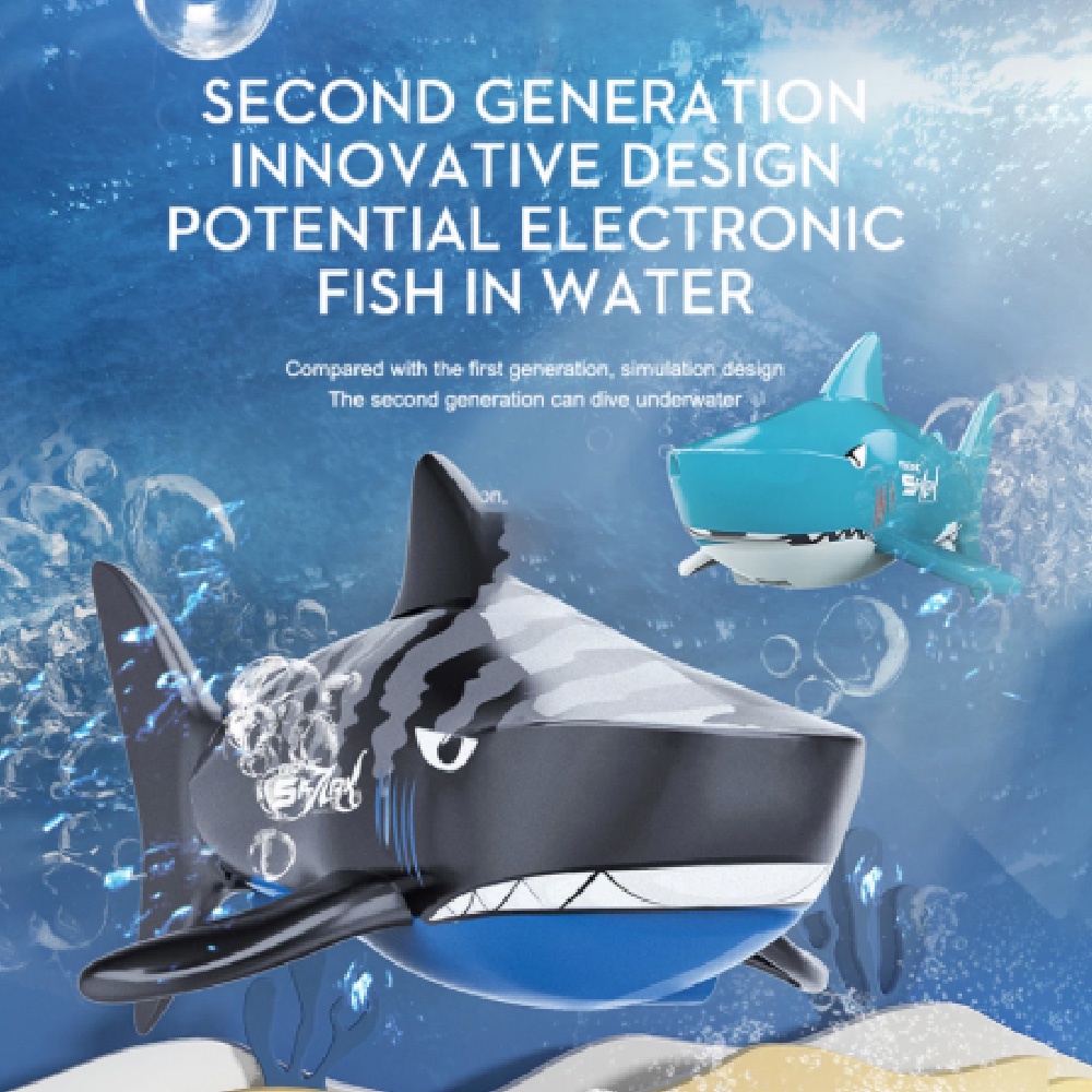 Mini RC Shark สัตว์เรือดําน้ํารีโมทคอนโทรลไฟฟ้า RC Shark Whale ของเล่นน้ําสําหรับเด็กเด็กวันเกิดคริส