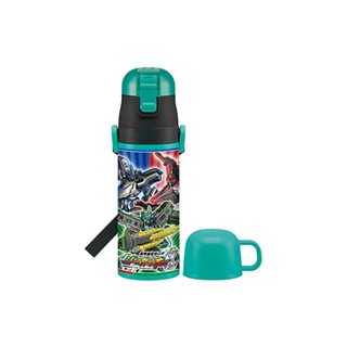 Skater Childrens 2WAY Stainless Steel Kids Water Bottle with Cup, 430ml, Shinkarion Z, Boy SKDC4-A