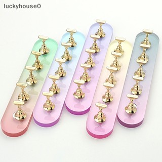 Luckyhouse0^^ ชั้นวางเล็บปลอมอะคริลิค ไล่โทนสี สําหรับฝึกทําเล็บ