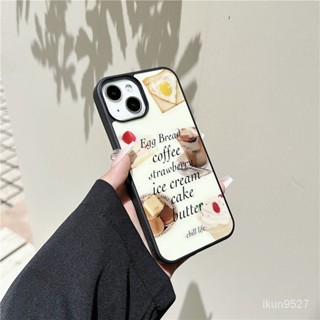 เคสป้องกันโทรศัพท์มือถือซิลิโคน ลายไข่ดาว และกาแฟ ภาษาอังกฤษ สําหรับ Iphone 14Promax 14Pro 14 13Promax 13Pro 13 12Promax 12Pro 12 11