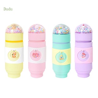 Dudu กระเป๋าดินสอซิลิโคน อเนกประสงค์ แบบยืดหดได้ สําหรับนักเรียน