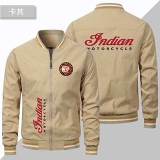 INDIAN LOGO motorcycle club custom baseball uniform FTR CARBON SCOUT BOBBER CHIEF BOBBER DARK HORSE VINTAGE DARK HORSE SPRINGFIELD ROADMASTER outdoor riding zipper thin sports windproof jacket