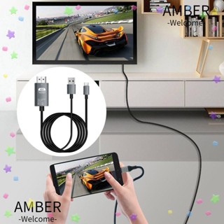 Amber สายเคเบิล Type-C เป็น HDMI ไม่ต้องใช้ไดรเวอร์ 1080P 4K HD สําหรับแล็ปท็อป